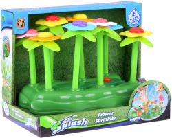 Kytka stříkací zahradní fontána stříká vodu na baterie Světlo