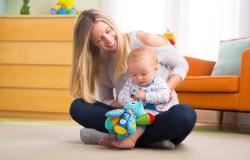 Lamaze Chobotničák Sam baby textilní závěsný s klipem pro miminko