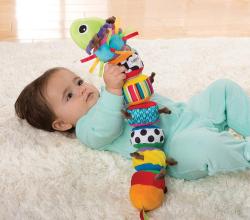 Lamaze Housenka baby spojovací textilní na suchý zip pro miminko