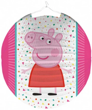 Lampion kulatý prasátko Peepa Pig 25cm na svíčku karton Lampion kulatý prasátko Peepa Pig 25cm na svíčku karton