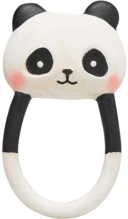 Lanco Medvídek Panda 10cm baby kousátko přírodní kaučuk pro miminko Lanco Medvídek Panda 10cm baby kousátko přírodní kaučuk pro miminko