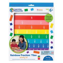 Learning Resources Duhové zlomkové dlaždice se zásobníkem LER 0615