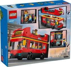 Lego CITY Červený dvoupodlažní vyhlídkový autobus 60407 (stavebnice)