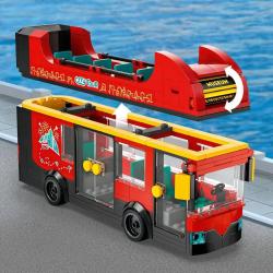 Lego CITY Červený dvoupodlažní vyhlídkový autobus 60407 (stavebnice)