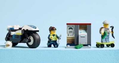 Lego CITY Honička na policejní motorce 60455 (stavebnice)