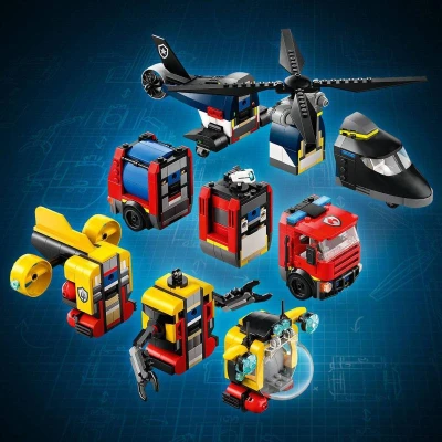 LEGO CITY Remix: Helikoptéra, hasičský vůz a ponorka 60462 (stavebnice)