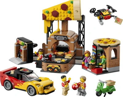 Lego CITY Rozvoz pizzy a vozidla 60496 (stavebnice)