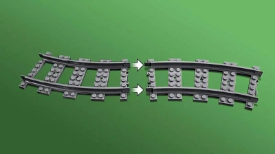 Lego CITY Výhybky a zahnuté koleje doplněk k vláčkodráze 60238 (stavebnice)