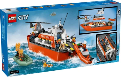 Lego CITY Záchranný člun pobřežní hlídky a vrtulník 60504 (stavebnice)