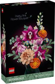 Lego BOTANICALS Krásná kytice růžových květin 10342 (stavebnice)