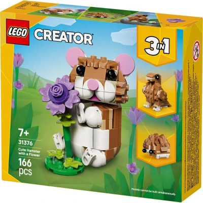 Lego CREATOR Roztomilý škrečok s kvetinou 3v1 31376 (stavebnica)