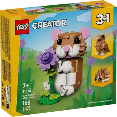 Lego CREATOR Roztomilý škrečok s kvetinou 3v1 31376 (stavebnica)
