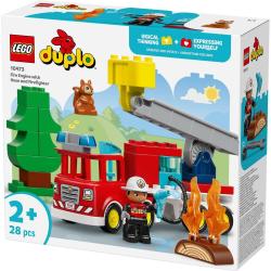 Lego DUPLO Město: Hasičské auto s hadicí a hasičem 10473 (stavebnice)