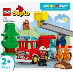 Lego DUPLO Město: Hasičské auto s hadicí a hasičem 10473 (stavebnice)
