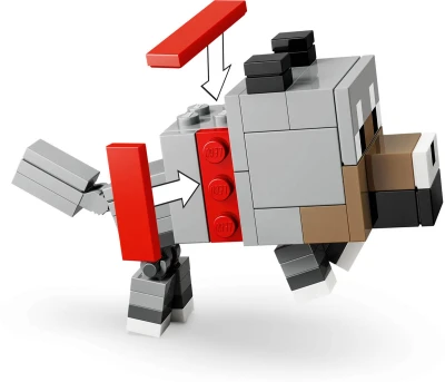 Lego MINECRAFT Kuřecí žokej a útok v poušti 21592 (stavebnice)