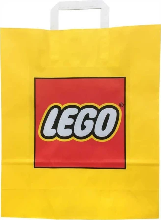 Lego Taška reklamní papírová nákupní 34x35cm žlutá s logem Lego Taška reklamní papírová nákupní 34x35cm žlutá s logem