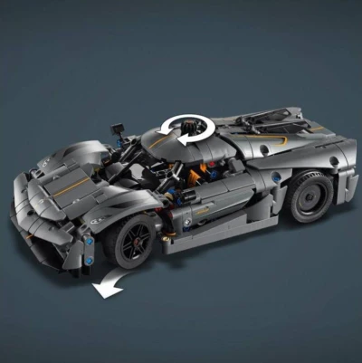 Lego TECHNIC Šedé hyperauto Koenigsegg Jesko Absolut 42173 (stavebnice)