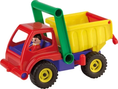 Lena Auto barevné aktivní sklápěč 27cm s řidičem na písek 4150 Lena Auto barevné aktivní sklápěč 27cm s řidičem na písek 4150
