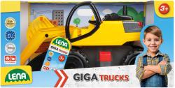 Lena Auto Bagr Giga Trucks žluto-černý plast 80cm na písek v krabici