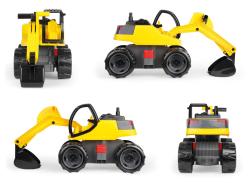 Lena Auto Bagr Giga Trucks žluto-černý plast 80cm na písek v krabici