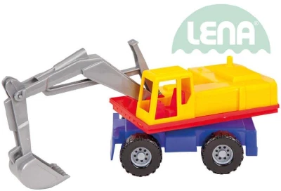 Lena Auto funkční bagr plastový 27cm Lena Auto funkční bagr plastový 27cm
