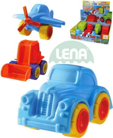 Lena Baby autíčko Mini Roller 11cm dopravní prostředky 8 druhů plast Lena Baby autíčko Mini Roller 11cm dopravní prostředky 8 druhů plast
