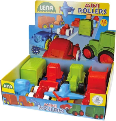 Lena Baby autíčko Mini Roller 11cm dopravní prostředky 8 druhů plast