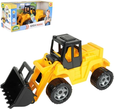 Lena Giga Trucks auto nakladač 62cm žluto-černý bagr na písek plast Lena Giga Trucks auto nakladač 62cm žluto-černý bagr na písek plast