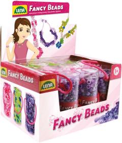 Lena Korálky perly set v doze se šňůrkou různé barvy plast 32720