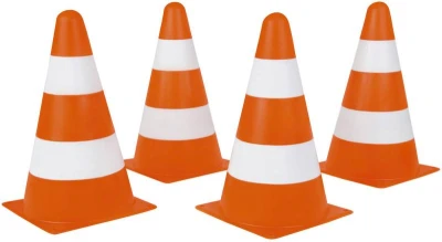 Lena Kužely výstražné dopravní baby dětské 23cm set 4ks plast Lena Kužely výstražné dopravní baby dětské 23cm set 4ks plast