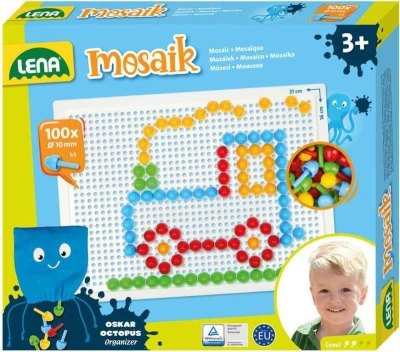 Lena Mozaika barevná klobouček hladký 1cm 100ks v krabici Lena Mozaika barevná klobouček hladký 1cm 100ks v krabici