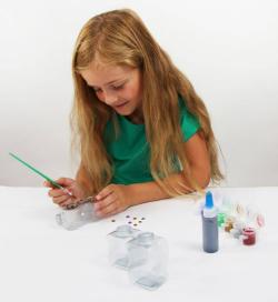 Lena Třpytivé vázy kreativní set s barvičkami malování na sklo