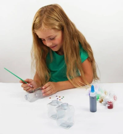 Lena Třpytivé vázy kreativní set s barvičkami malování na sklo