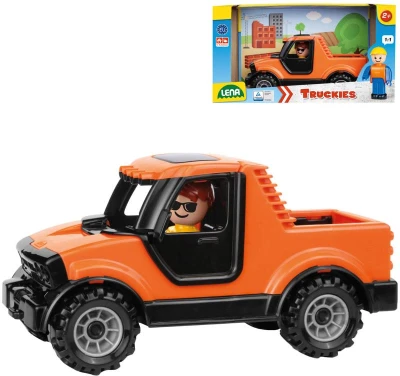 Lena Truckies baby auto pick-up set s aktivním panáčkem 01628 Lena Truckies baby auto pick-up set s aktivním panáčkem 01628