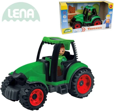 Lena Truckies traktor 17cm set baby autíčko + panáček 01624 plast Lena Truckies traktor 17cm set baby autíčko + panáček 01624 plast