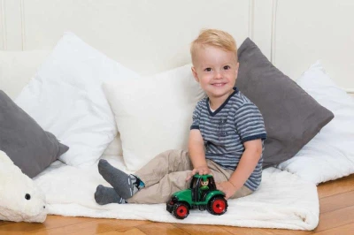Lena Truckies traktor 17cm set baby autíčko + panáček 01624 plast