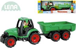 Lena Truckies traktor funkční s vlečkou 32cm set s panáčkem v krabici 1625