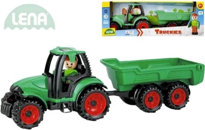 Lena Truckies traktor funkční s vlečkou 32cm set s panáčkem v krabici 1625 Lena Truckies traktor funkční s vlečkou 32cm set s panáčkem v krabici 1625