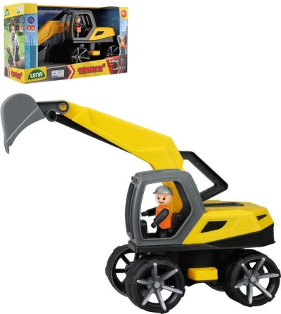 Lena TRUXX 2 auto bagger funkčný set s figúrkou plast v krabici Lena TRUXX 2 auto bagger funkčný set s figúrkou plast v krabici