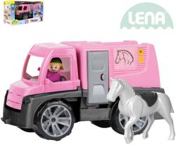 Lena Truxx Auto růžové přeprava koní set se 2 figurkami v krabici