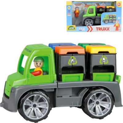 Lena Truxx auto svoz tříděného odpadu set se 2 kontejnery a figurkou 4453 Lena Truxx auto svoz tříděného odpadu set se 2 kontejnery a figurkou 4453