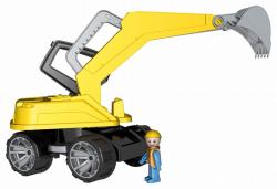 Lena Truxx Bagr 37cm (auto na písek) s figurkou řidiče plast