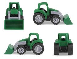 Lena Workies auto traktor baby 14cm pracovní stroj se lžící zelený plast