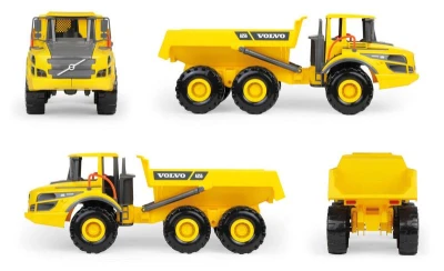 Lena Worxx auto funkční nákladní Volvo A25G žluté plast v krabici