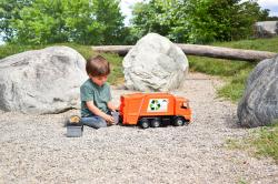 Lena WORXX Auto Mercedes-Benz Arocs popeláři funkční + 2 popelnice