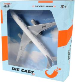 Letadlo dopravní kovové 19cm zpětný chod v krabici