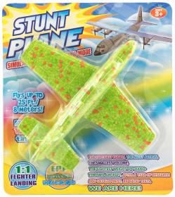 Letadlo soft házecí polystyrenové 17cm na házení 2 barvy na kartě