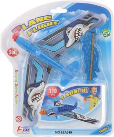 Letadlo soft vystřelovací set s vystřelovačem 2 barvy plast