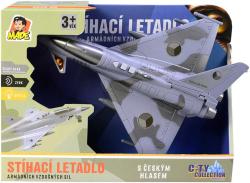 Letadlo stíhací bojové 24cm na setrvačník na baterie Světlo Zvuk CZ plast