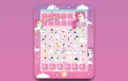 Lexibook Dvojjazyčný mluvící vzdělávací tablet Unicorn